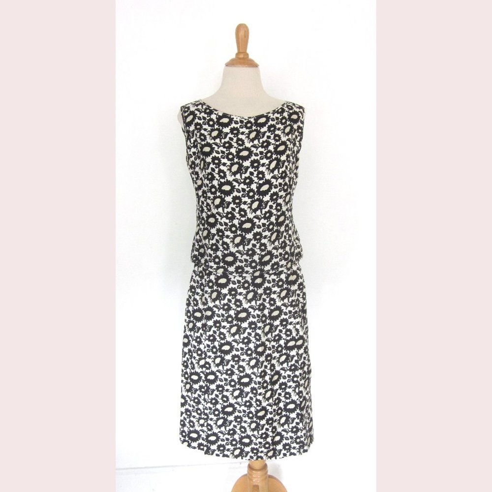 Brioni 2-Pc 100% Silk Floral Dress 6 Made in Italy